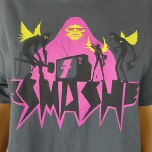 Titmouse Smash Yeti Bigfoot Graphic T Shirt Tee Slate Blue Animation Studio Med